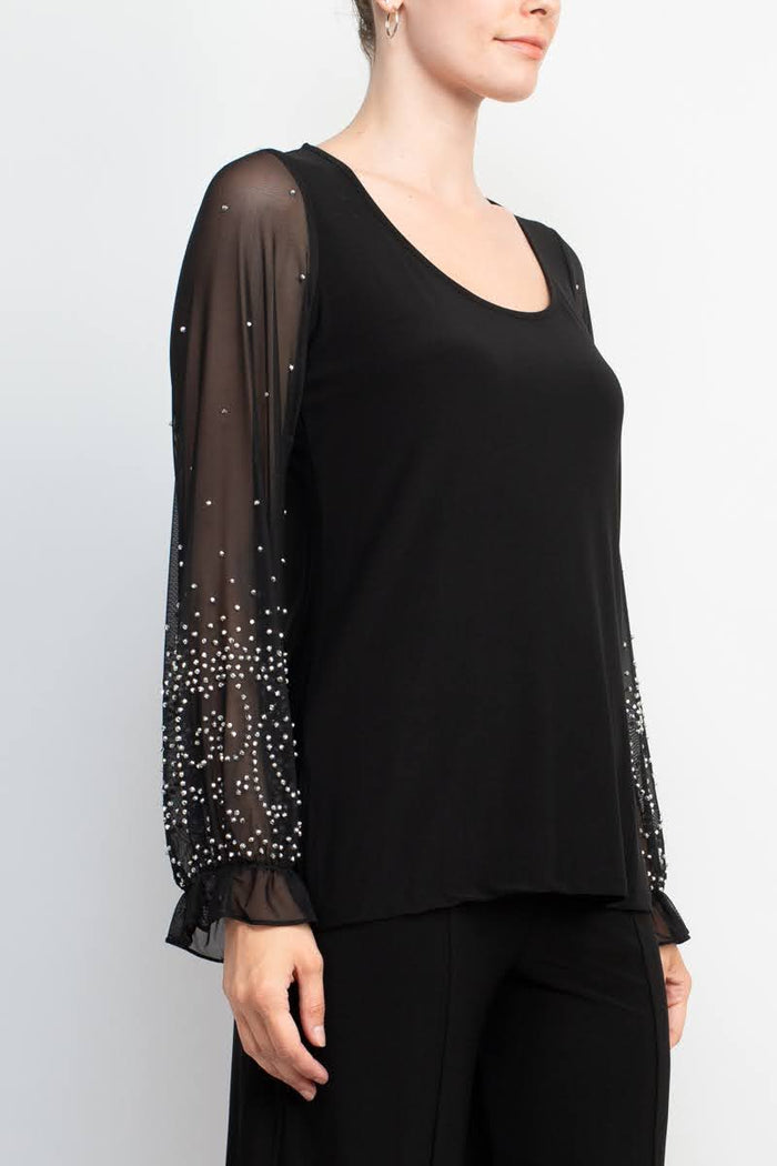 Pant Suit Long Two Piece Formal Mother of the Bride Pant Set BLACK