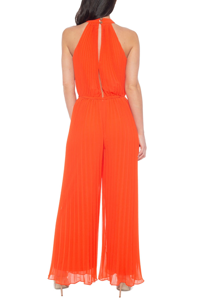 Jumpsuit Long Formal Pleated Jumpsuit Orange