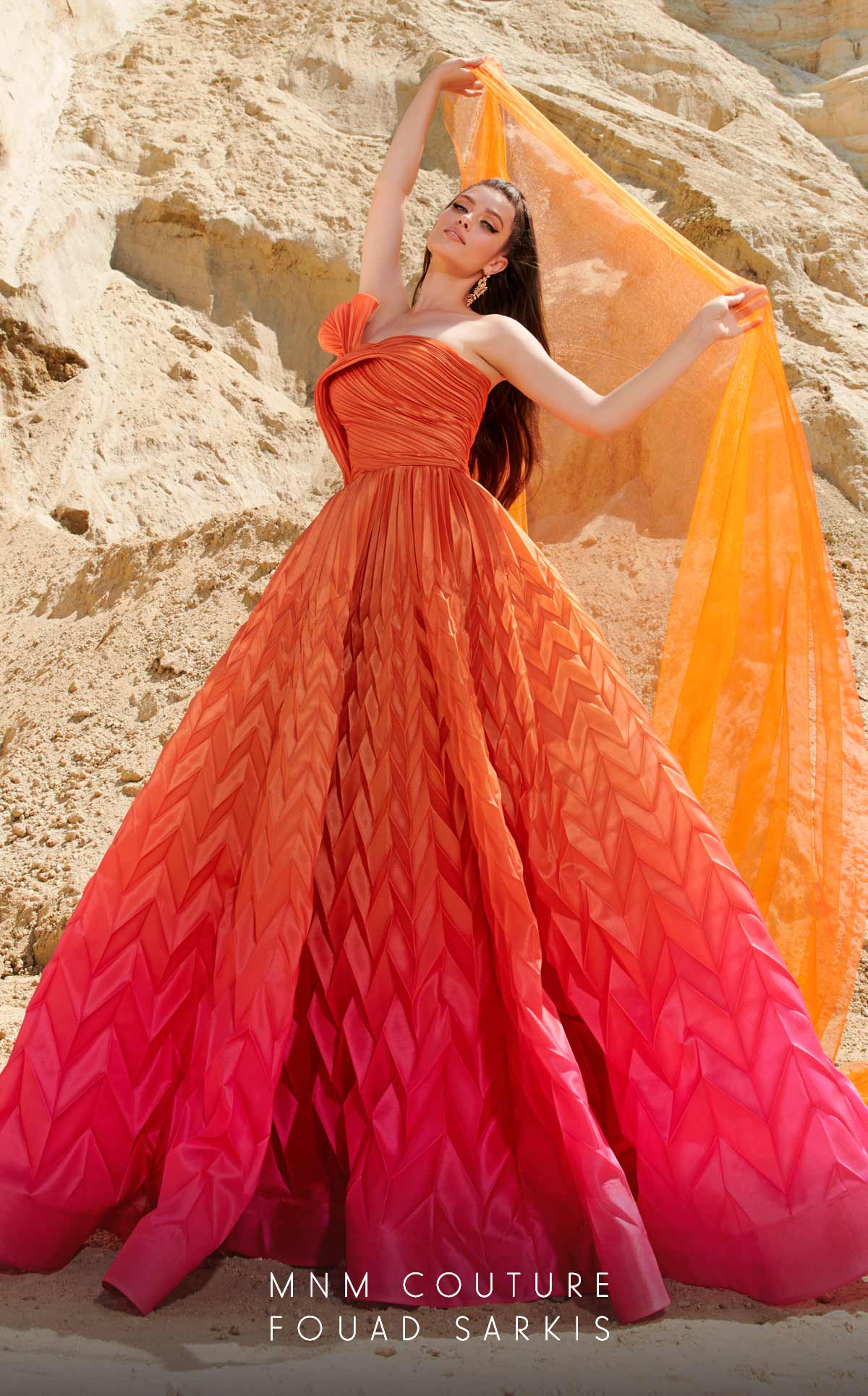 Strapless Curved Neck Floor-Length Satin Formal Ball Gown MNM Couture 2746