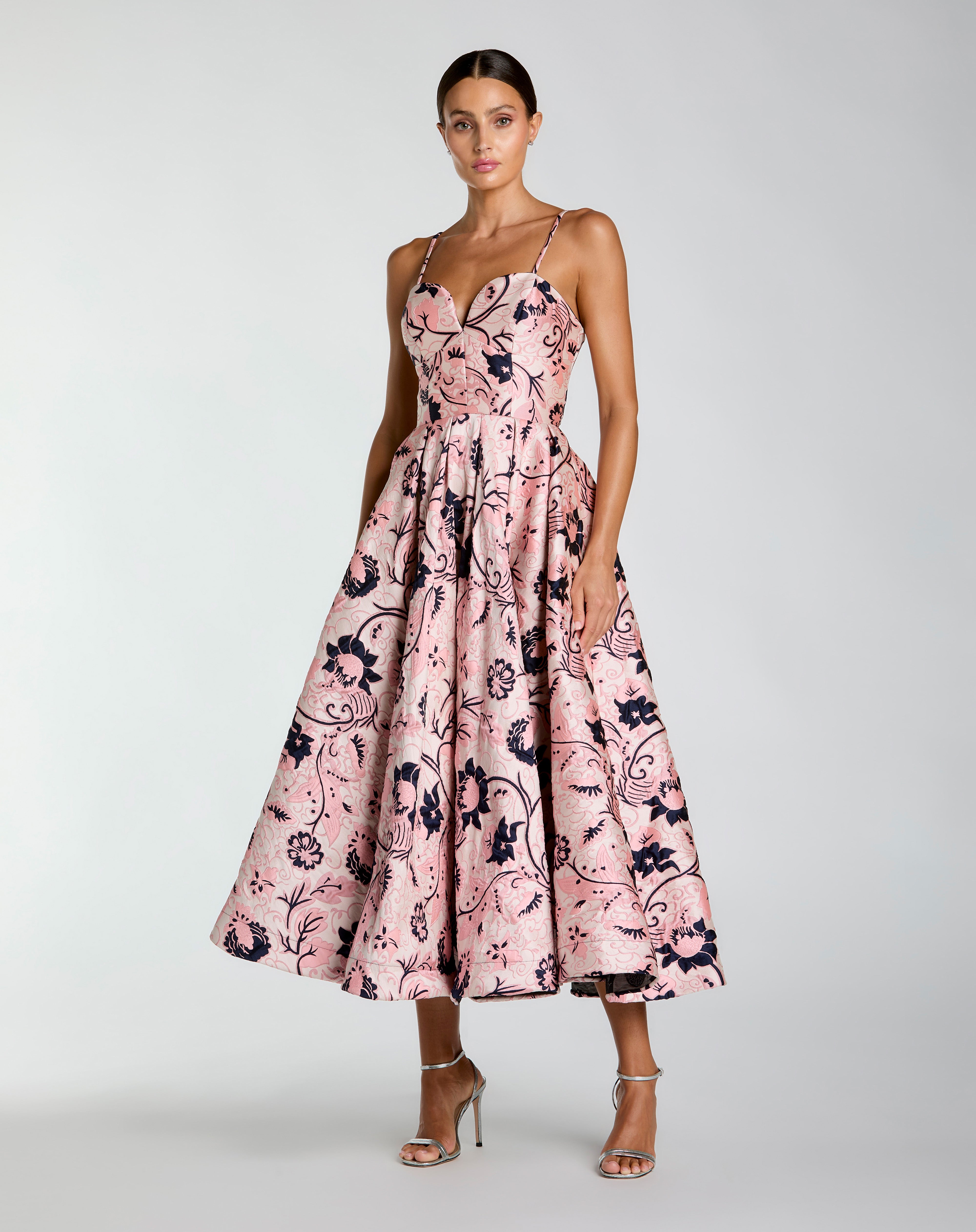 Sweetheart Tea-Length Mikado Prom A-Line Mac Duggal 27473