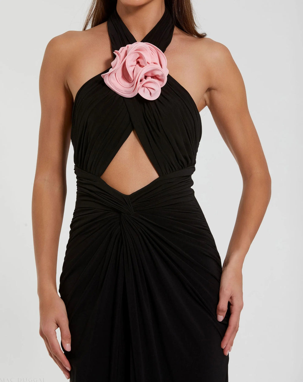 Prom Dresses Long Formal 3D Floral Prom Dress Dress Black Pink