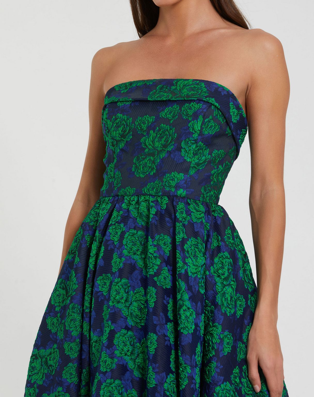 Cocktail Dresses A Line Floral Midi Cocktail Dress Emerald Multi