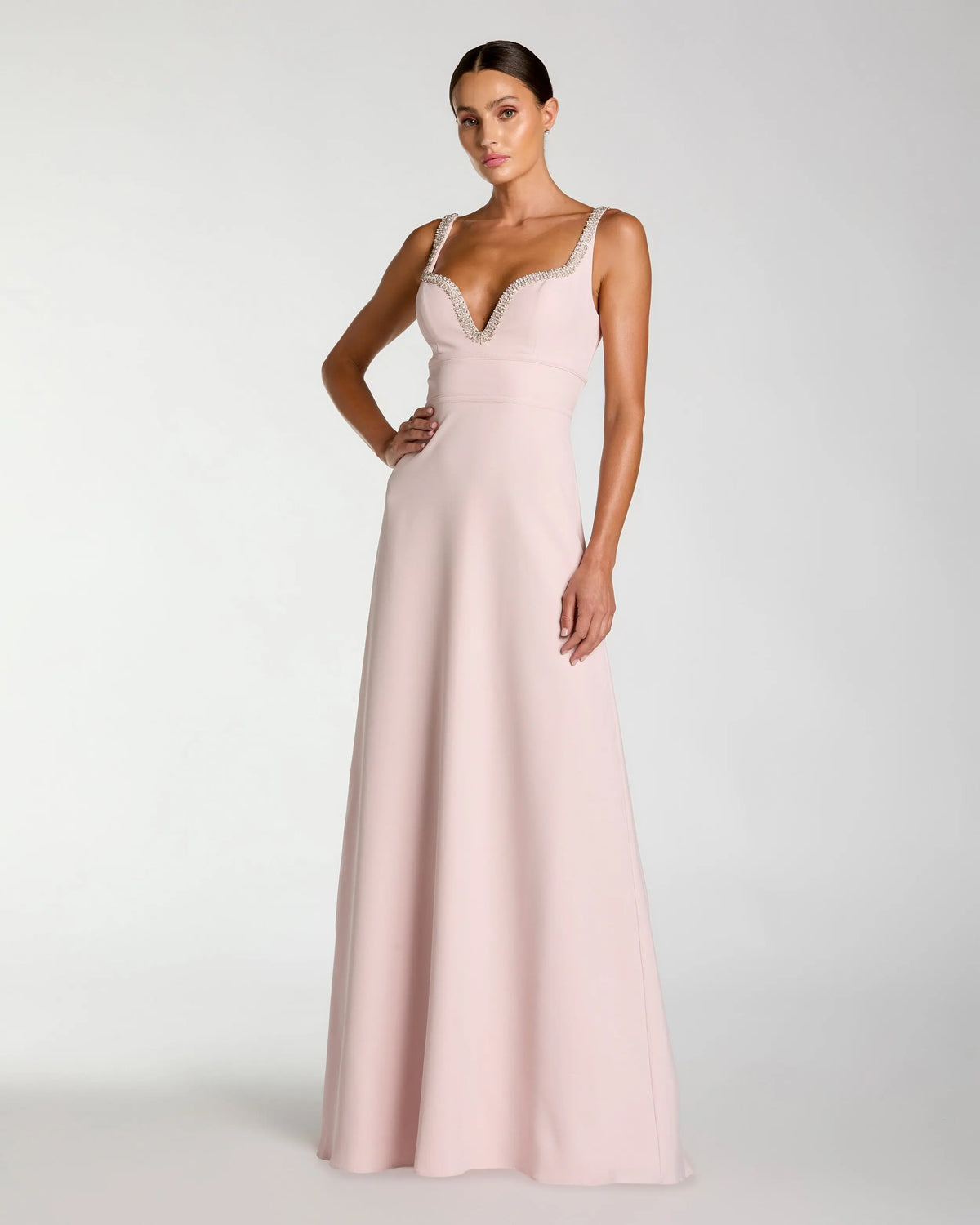 Formal Dresses Long Evening A Line Formal Dress Dusty Pink