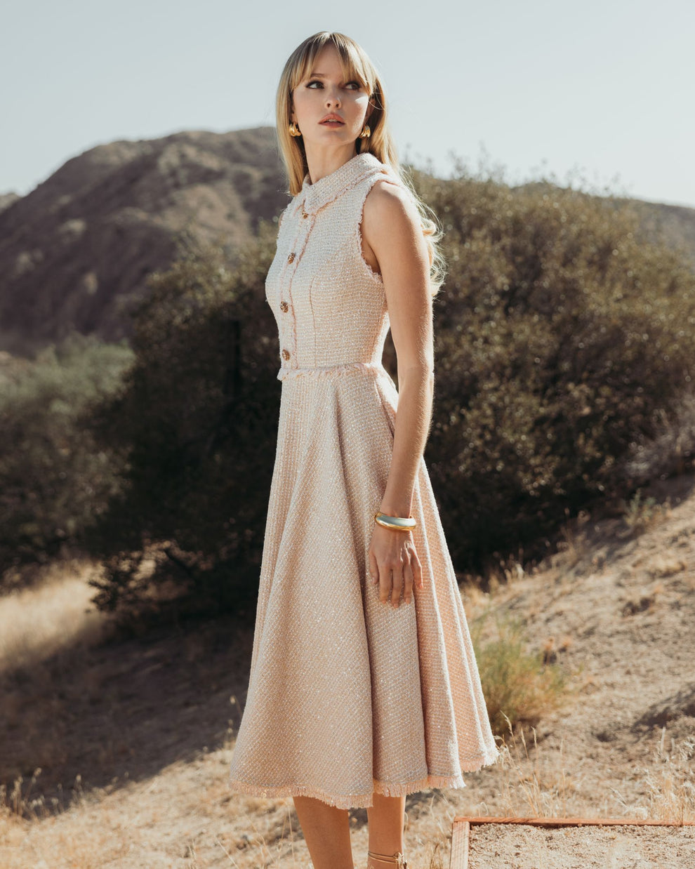 Cocktail Dresses A Line Evening Midi Dress Blush