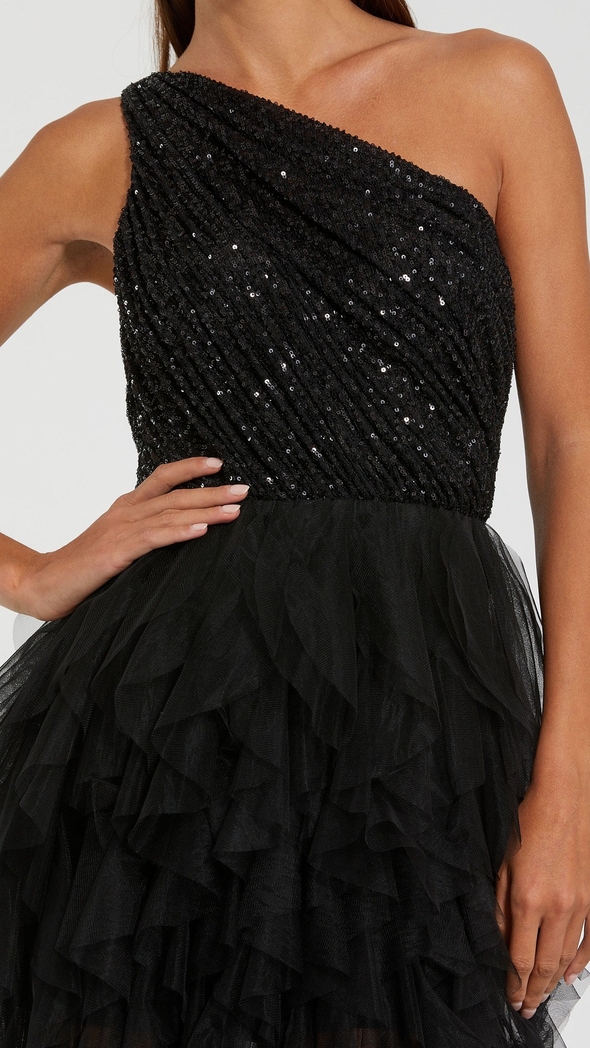 Mac Duggal style 27666 in Black, detail view