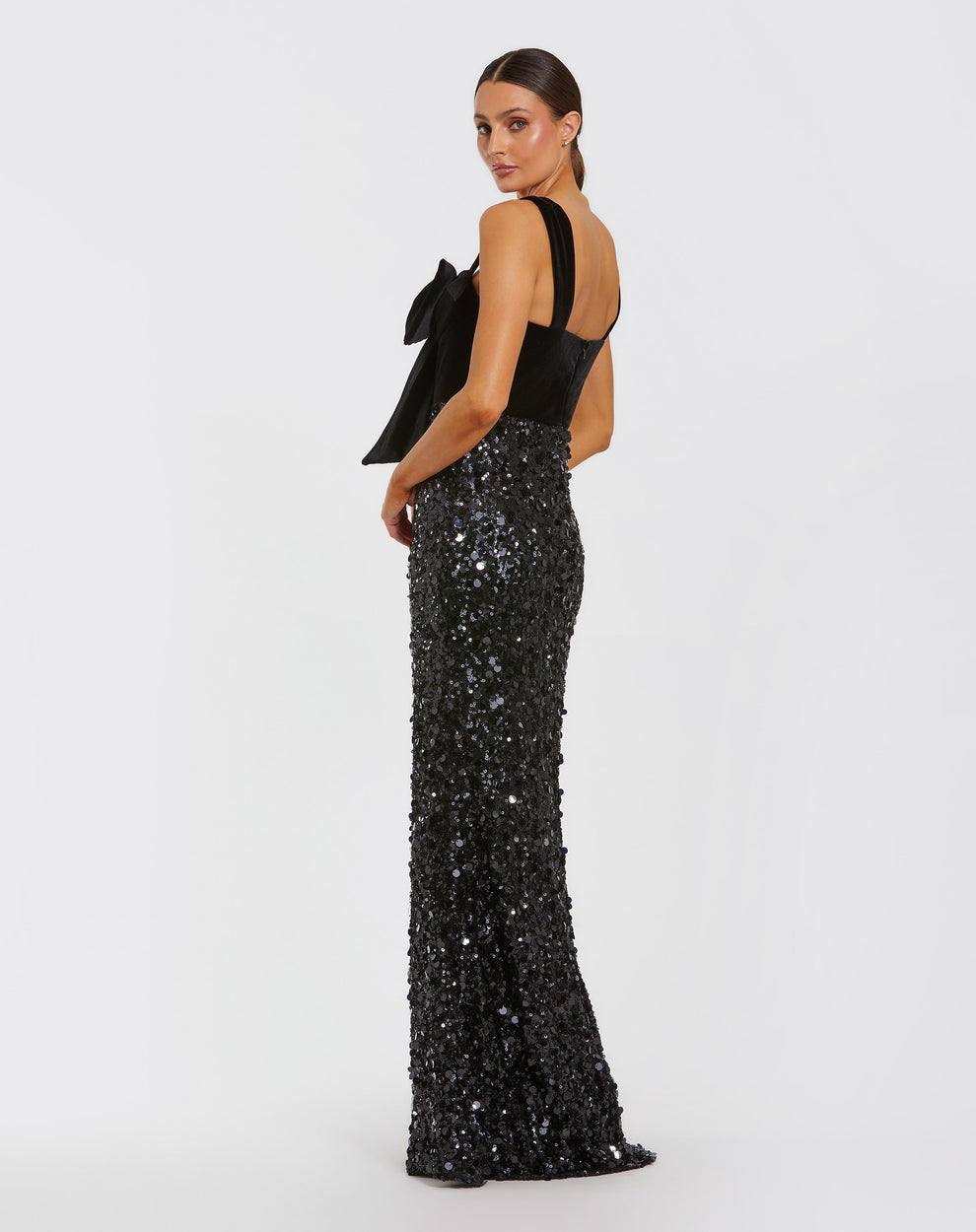 Prom Dresses Sequin Long Formal Fitted Prom Dress Black