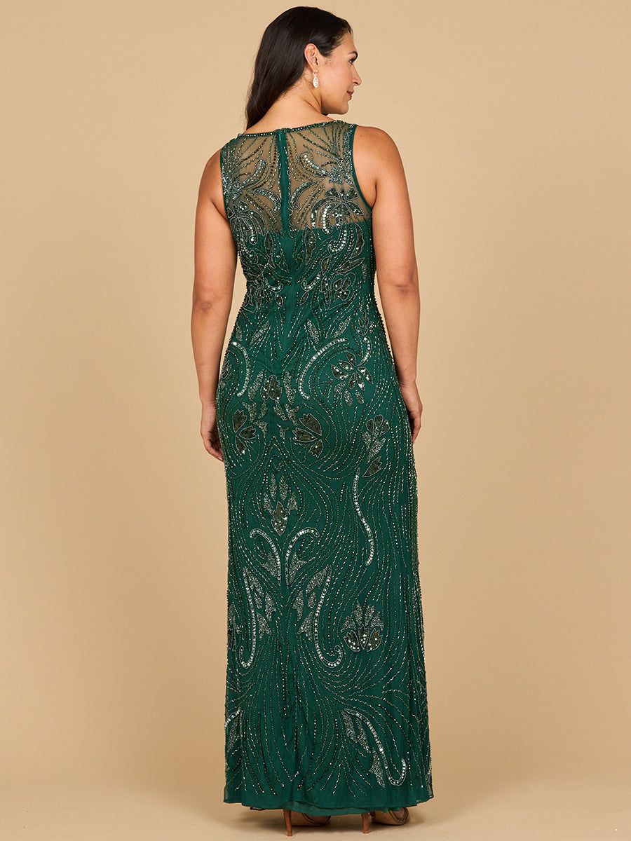 Formal Dresses Long Beaded Evening Formal Dress Dark Green