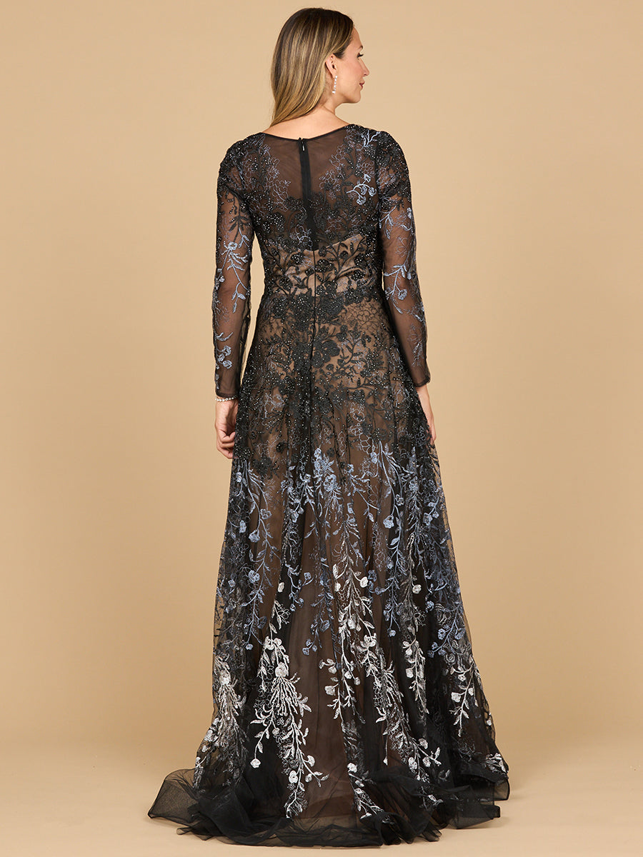 Mother of the Bride Dress Long Formal Beaded Mother of the Bride Dress Black Ombre