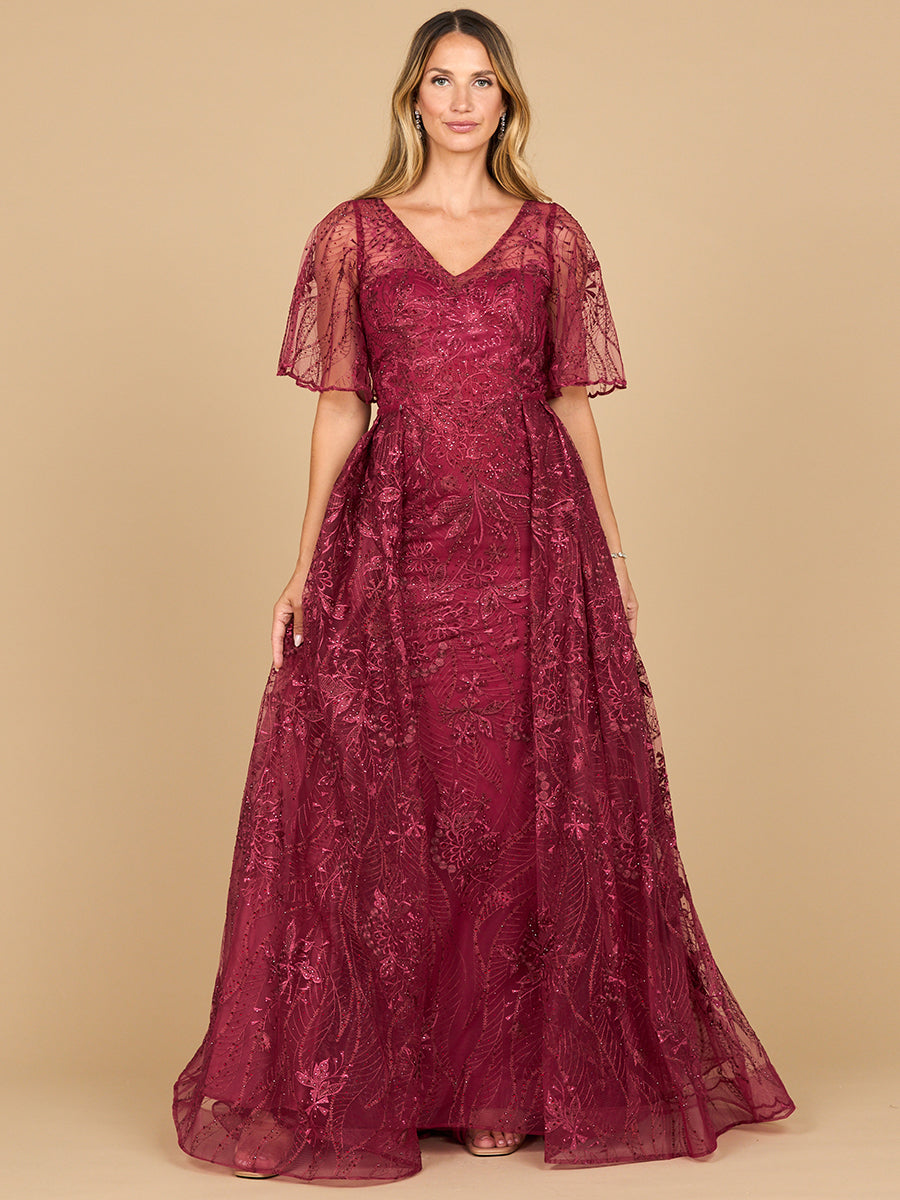 Mother of the Bride Dresses Long Formal Lace Fitted Mother of the Bride Dress Dark Fuchsia