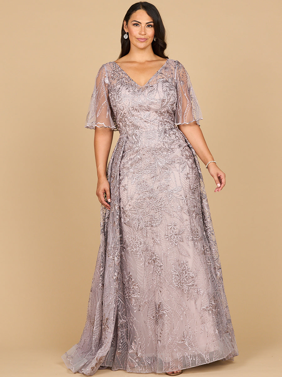 Mother of the Bride Dresses Long Formal Lace Fitted Mother of the Bride Dress Dusty Lavender