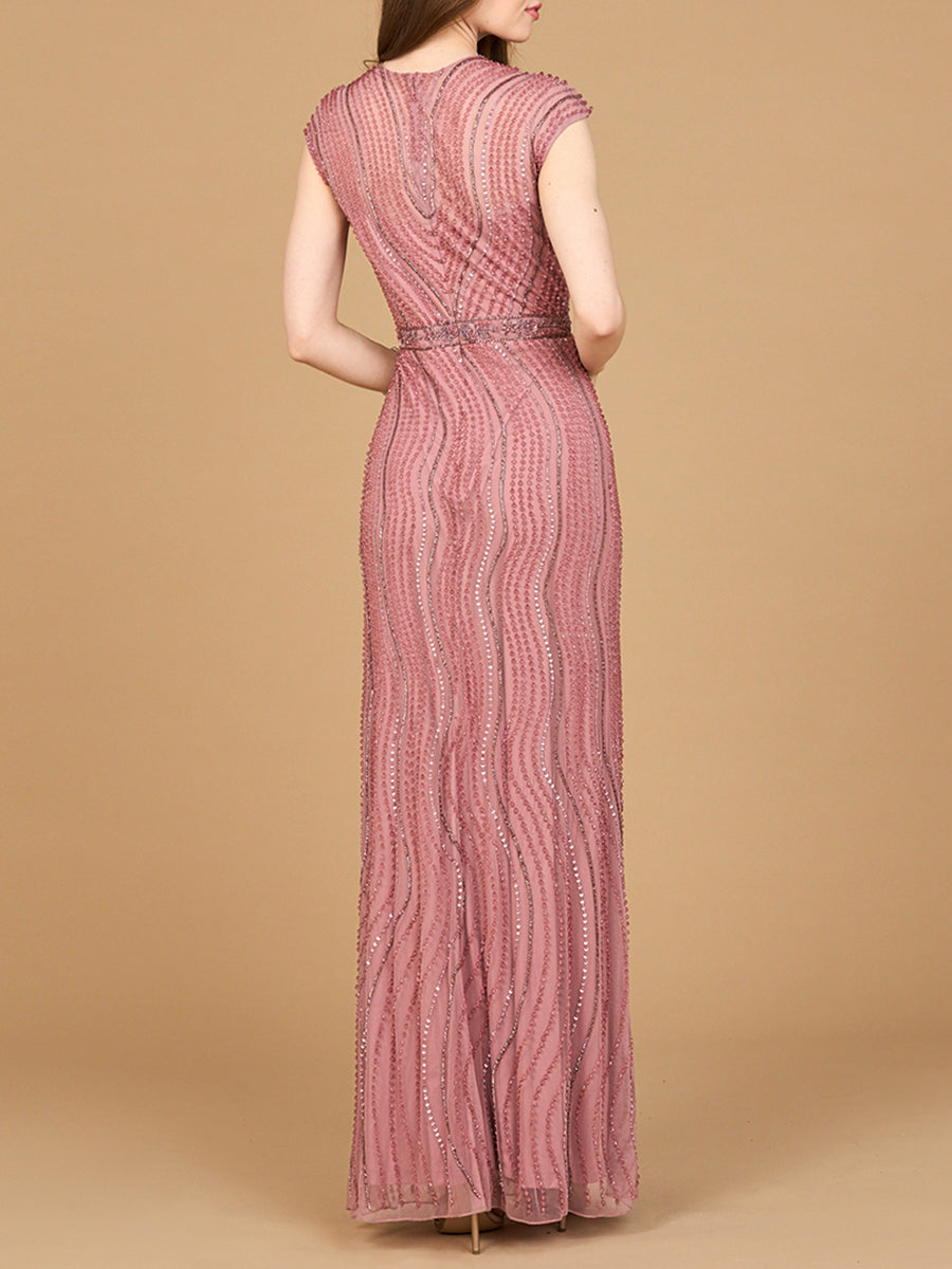 Formal Dresses Beaded Long Formal Evening Dress Dusty Lilac