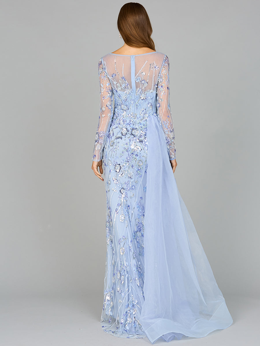 Mother of the Bride Dresses Long Mother of the Bride Overskirt Formal Dress Perwinkle