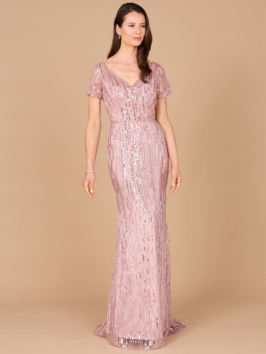 Mother of the Bride Dresses Long Mother of the Bride Beaded Formal Dress Dusty Rose