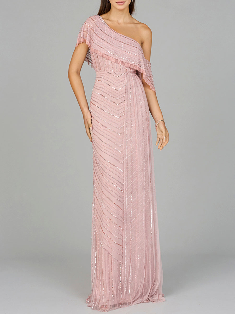 Prom Dresses Prom Long Formal Evening Beaded Dress Dusty Rose