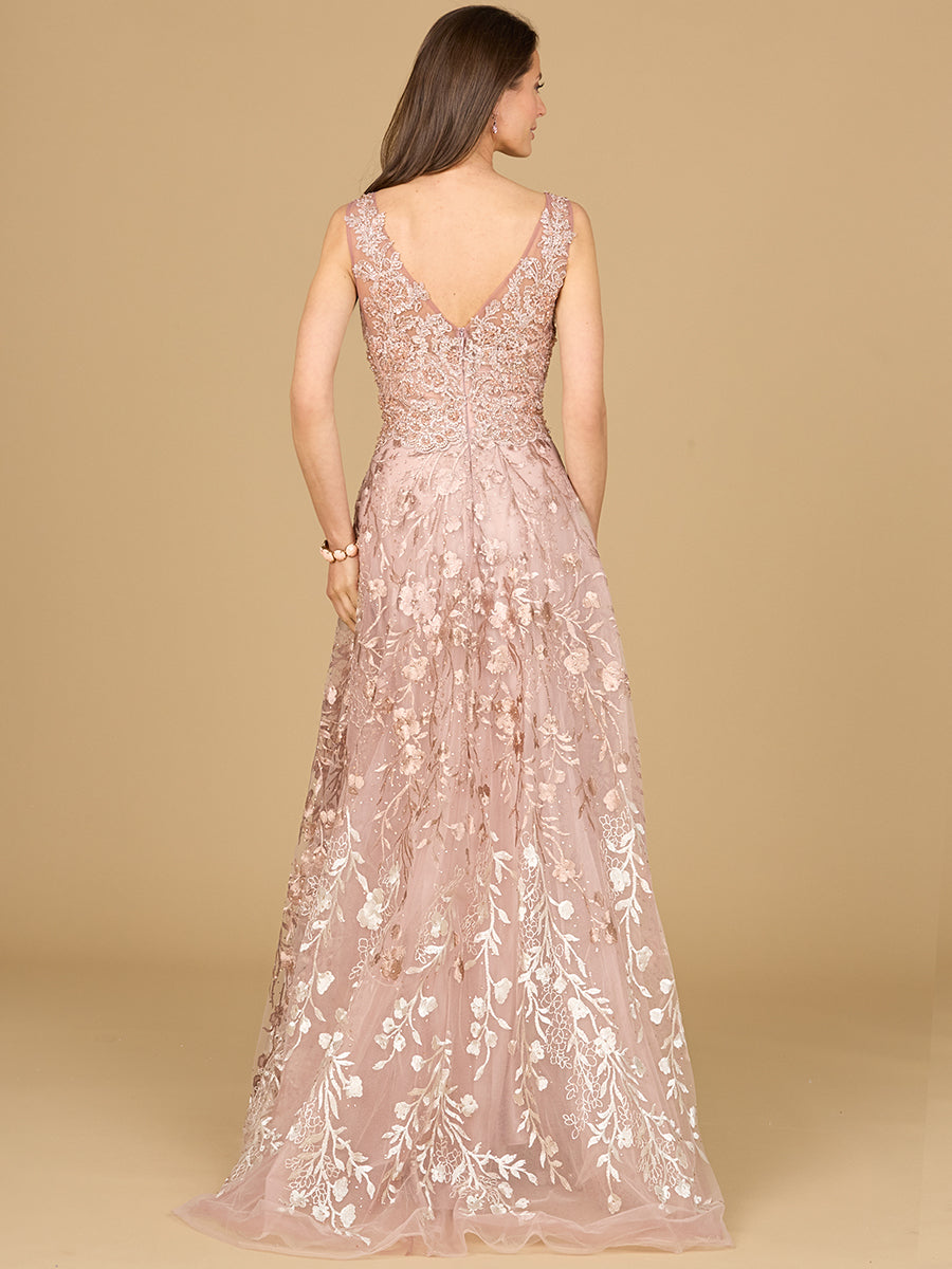 Formal Dresses Long Formal Ombre Lace Evening Gown Blush