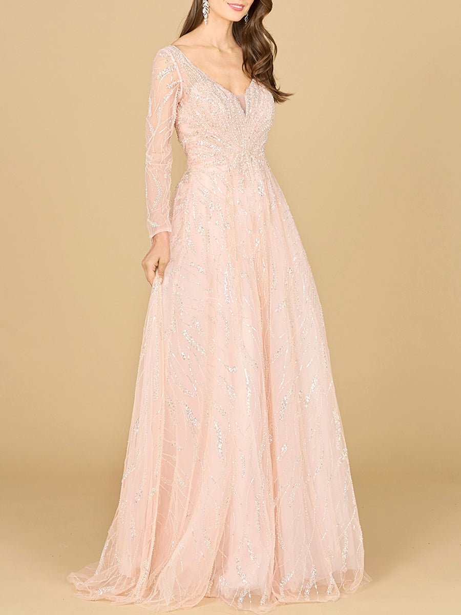 Mother of the Bride Dresses Long Sleeve Mother of the Bride Formal Dress Powder Pink
