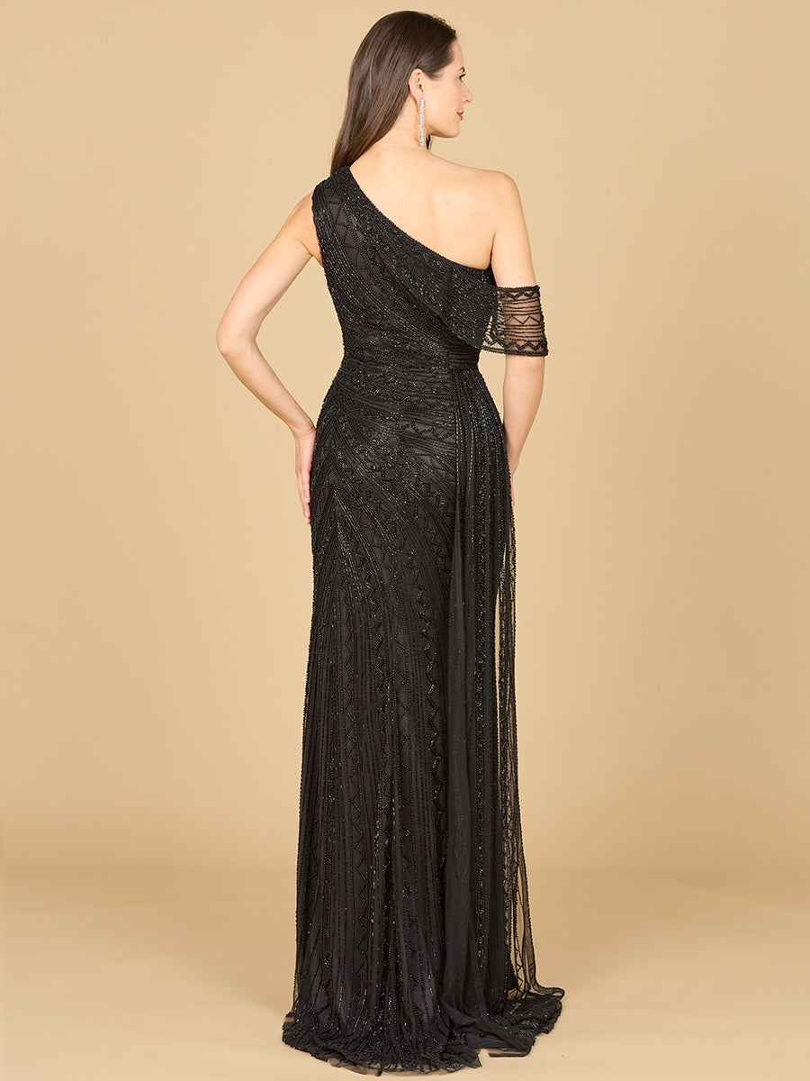Formal Dresses Long Beaded Formal Glitter Evening Gown Black