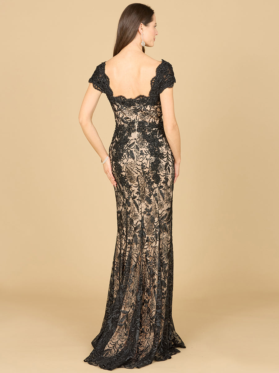 Mother of the Bride Dresses Mermaid Long Mother of the Bride Formal Dress Black/Nude