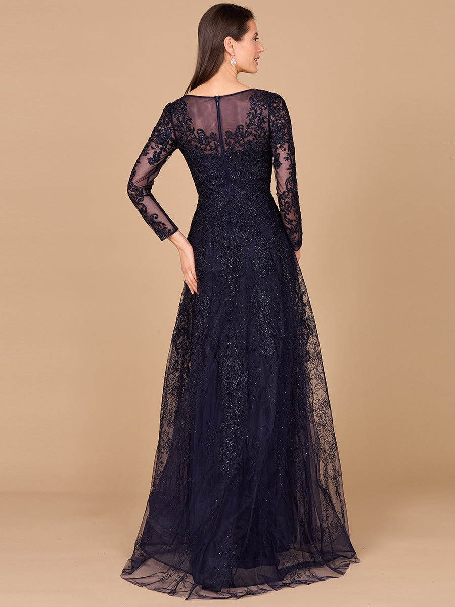 Mother of the Bride Dresses Long Sleeve Mother of the Bride Lace Dress Navy