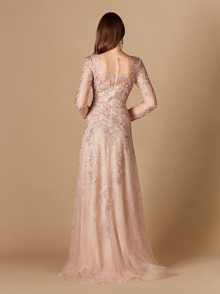 Mother of the Bride Dresses Long Sleeve Mother of the Bride Lace Dress Blush