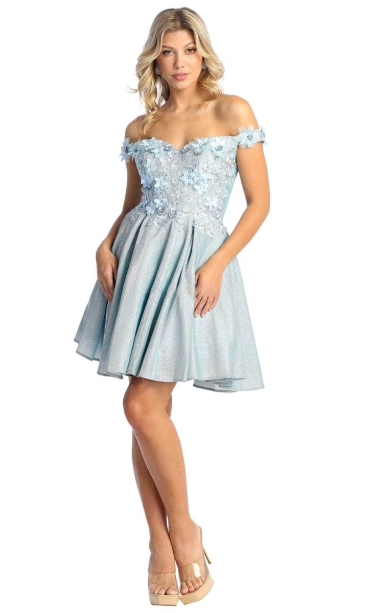 Off-the-Shoulder Mini/Short Tulle Cocktail A-Line May Queen 1906