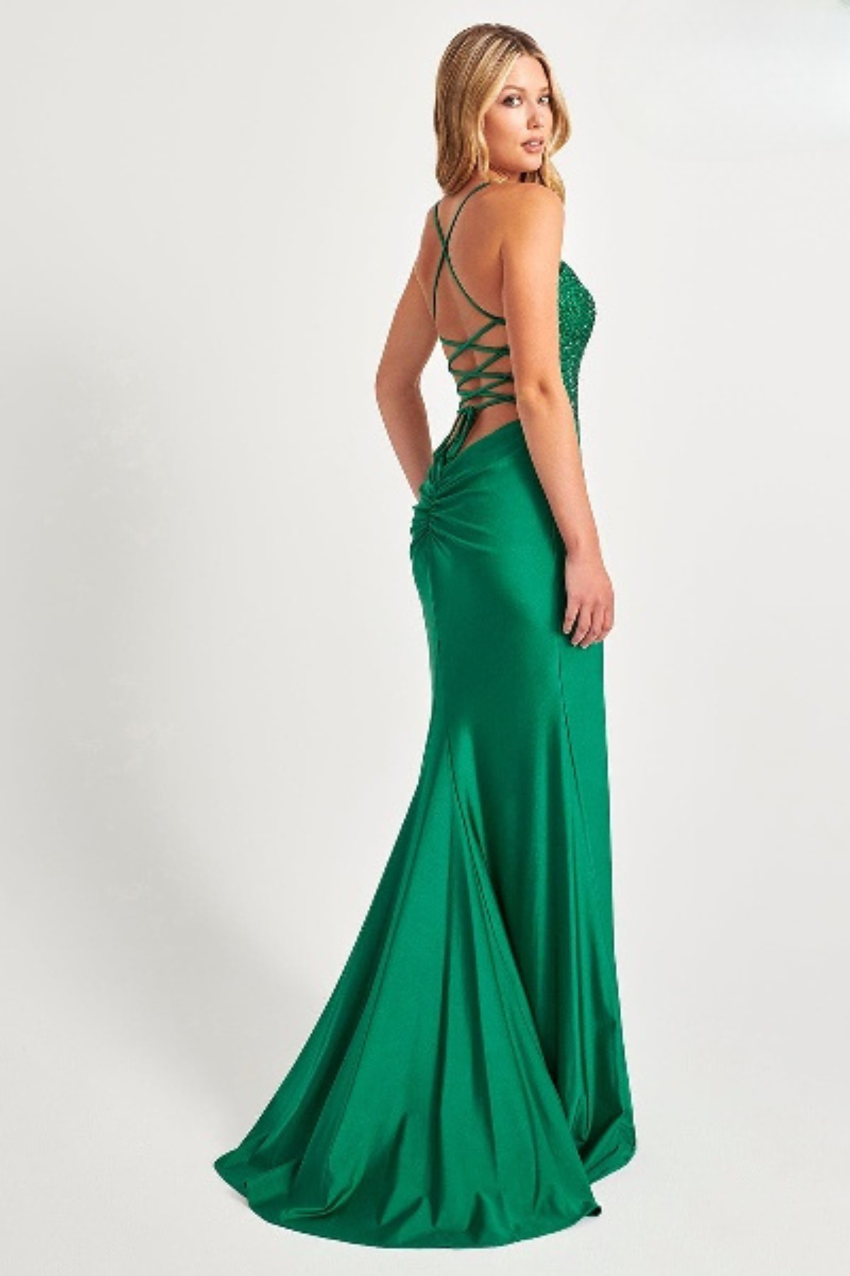 Prom Dresses Fitted Prom Long Corset Formal Dress Dark Emerald