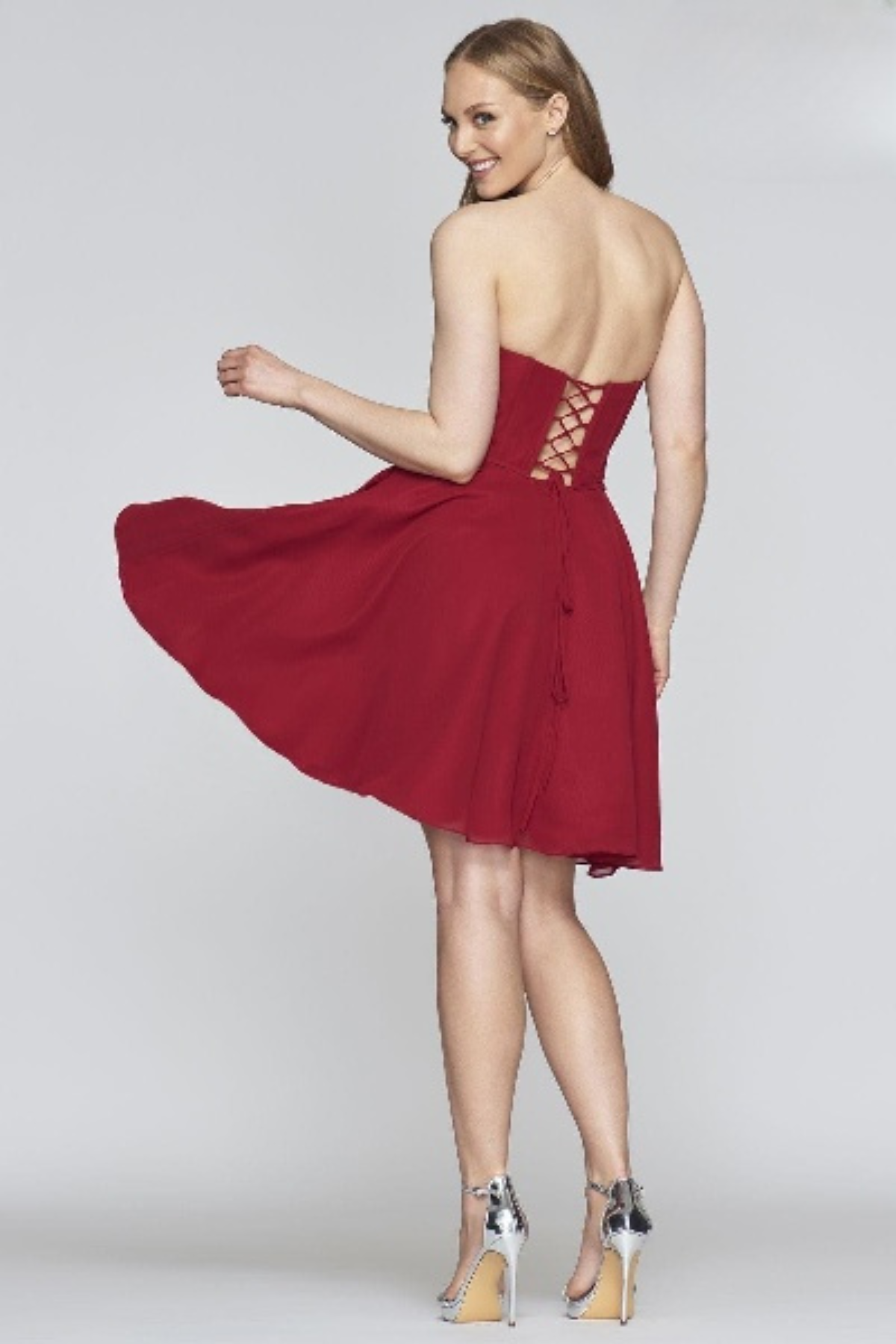 Cocktail Dresses Homecoming Fitted Short Cocktail Mini Dress Ruby