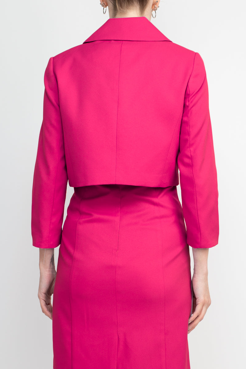 Cocktail Dresses Short Cocktail Fitted Jacket Dress Hot Pink