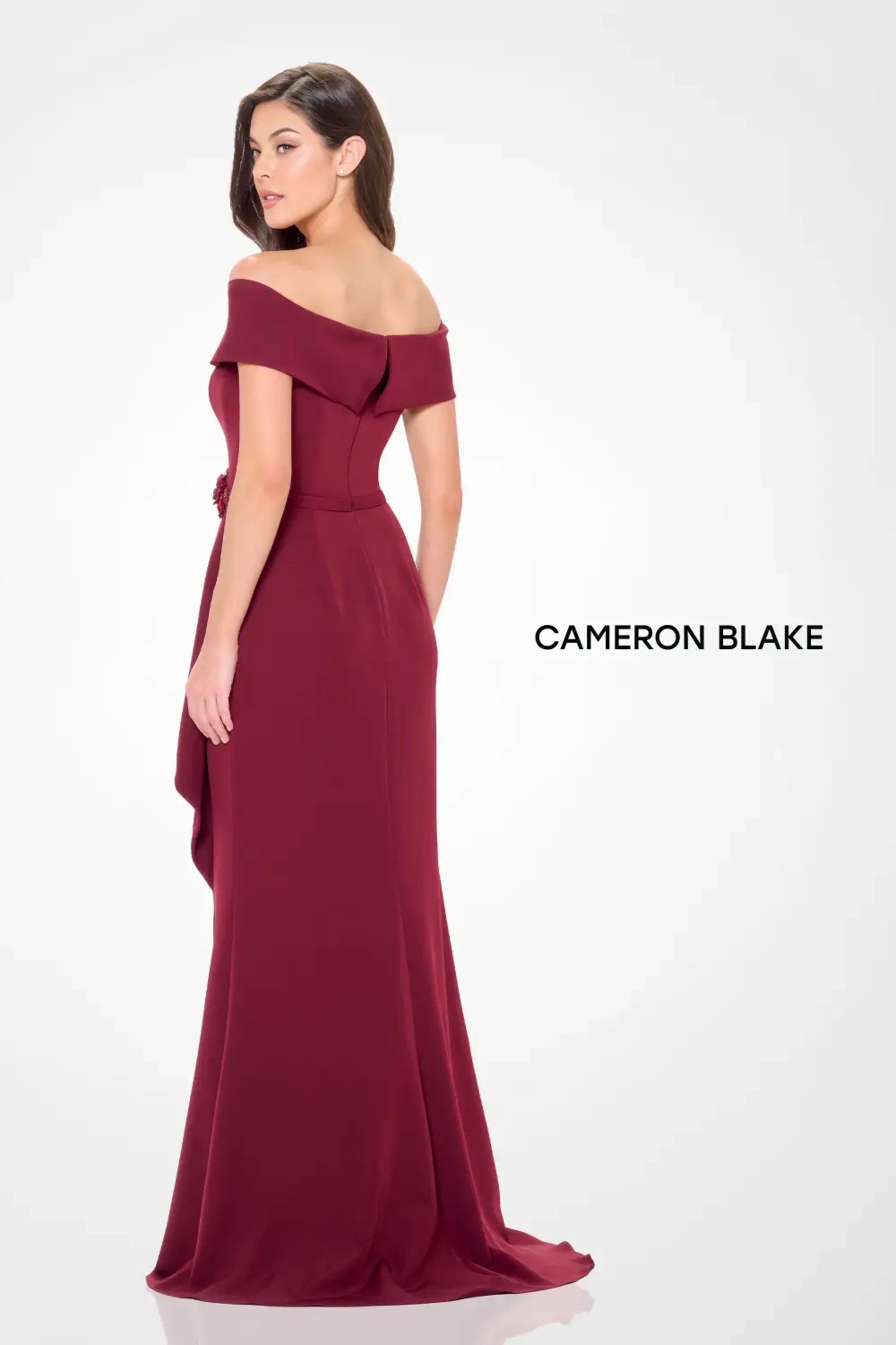 Formal Dresses Long Floral A Line Formal Peplum Evening Dress Bordeaux