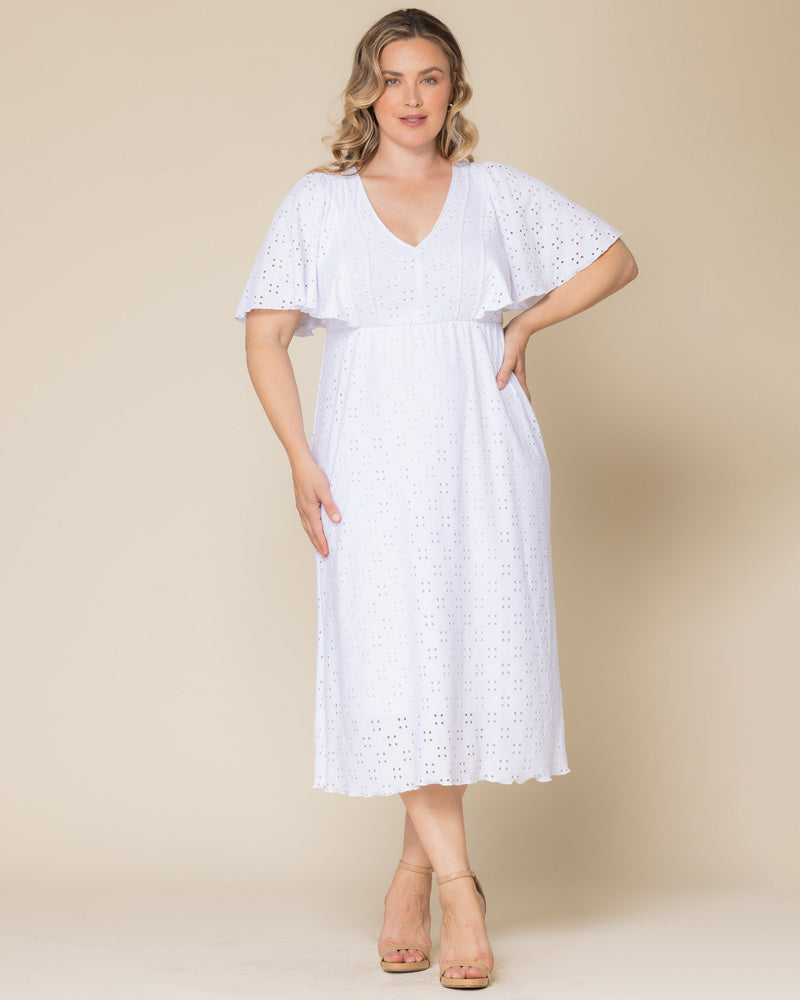 Plus Size Dresses Short Cocktail Plus Size Midi Evening Dress Kiyonna 11242109 White