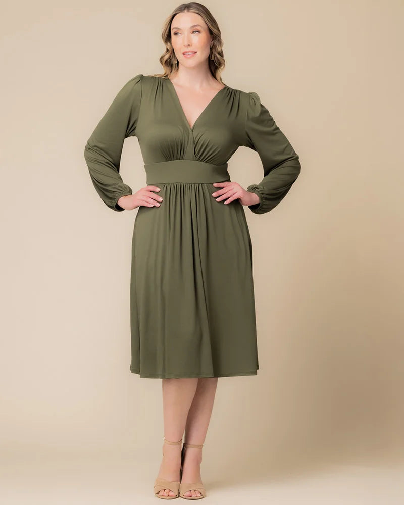 Plus Size Dresses Long Sleeve A Line Short Cocktail Plus Size Dress Olive