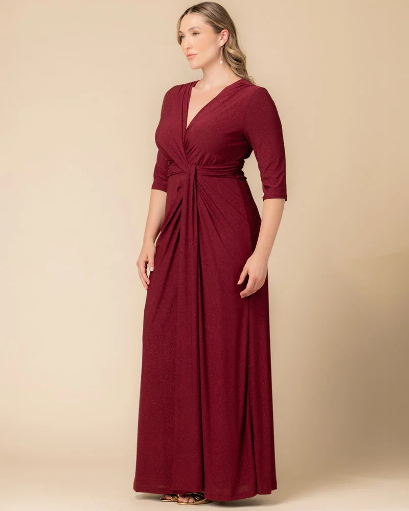 Plus Size Dresses Long Formal Plus Size Glitter Evening Mother of the Bride Dress Kiyona 12182203 Garnet