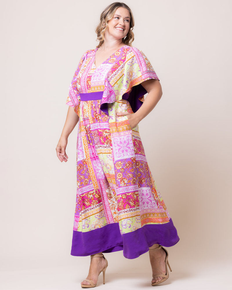 Plus Size Dresses Print Formal Prom Plus Size Long Dress Kiyonna 12242902 Santorini