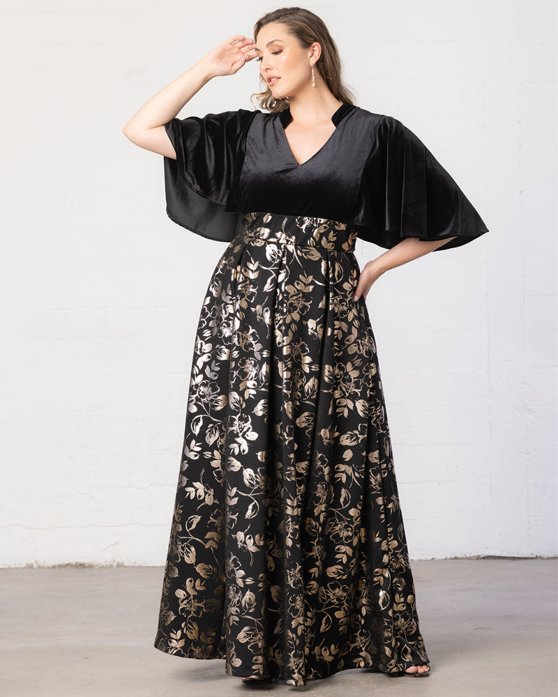 Plus Size Dresses Long Formal A Line Plus Size Dress Gilded Noir