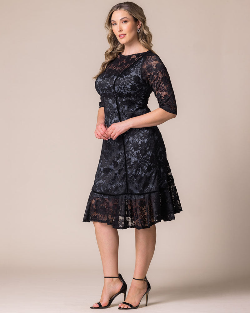 Plus Size Dresses Short Cocktail Lace Plus Size Dress Kiyonna 13240902 Shadowed Stream