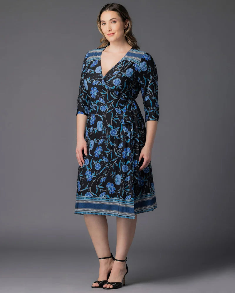 V-Neck Knee-Length Jersey Evening A-Line Kiyonna 18162203