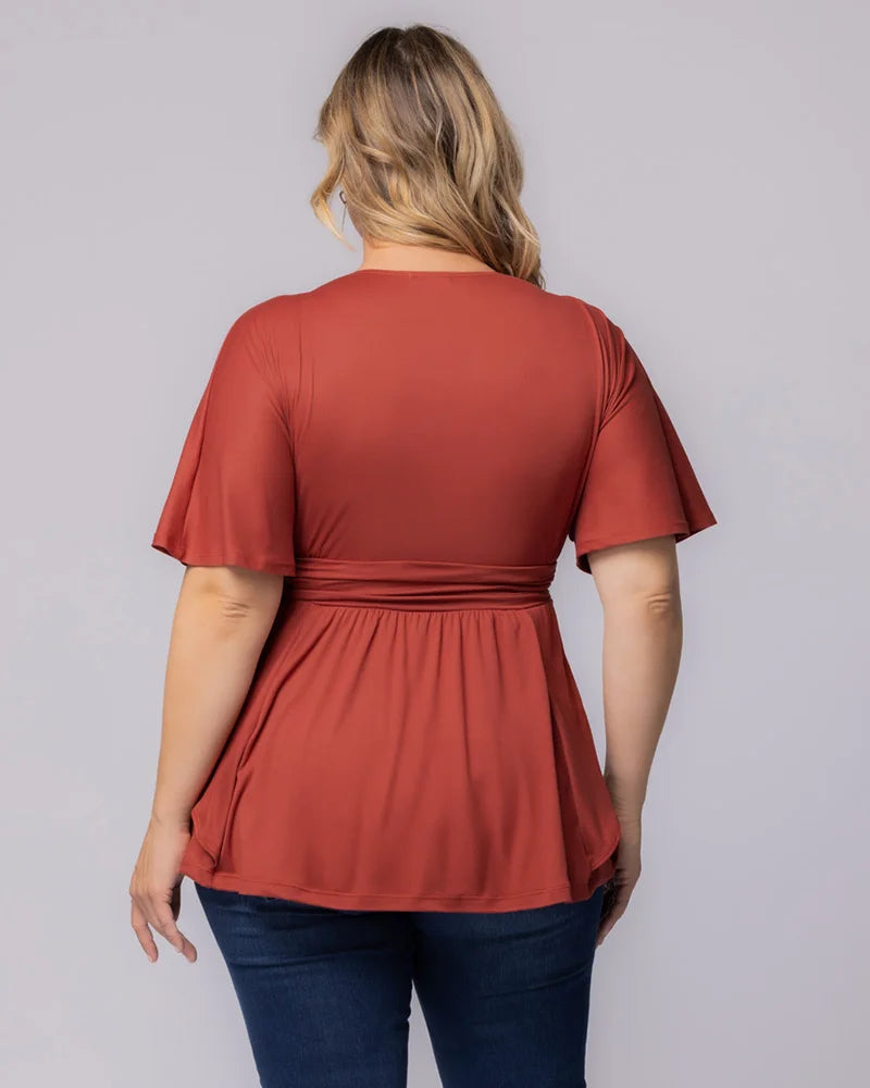 Top Fitted Formal Plus Size Top Ruby Rendezvous