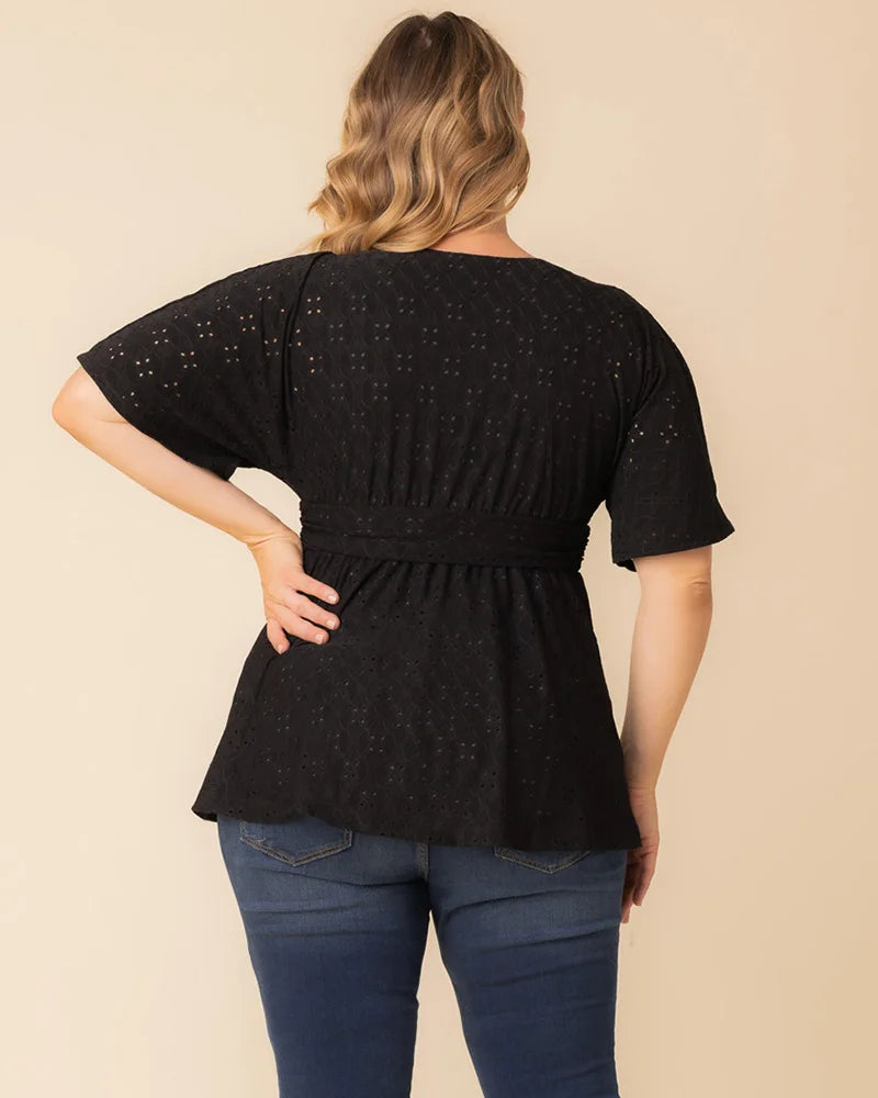 Top Formal Evening Top Kiyonna 22252102 Black Noir