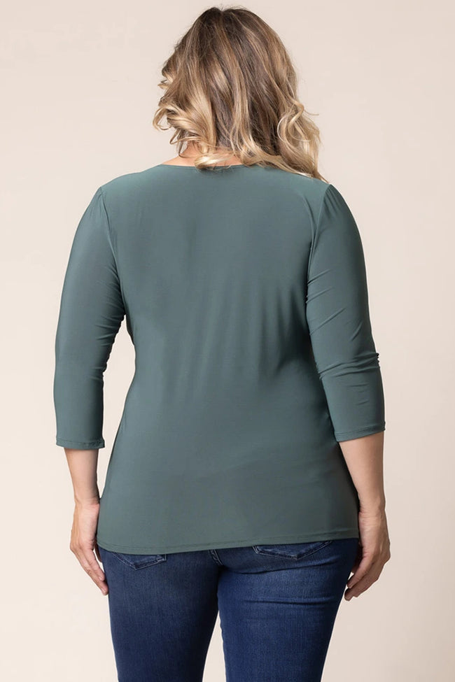 Top Fitted Formal Top Fern Green