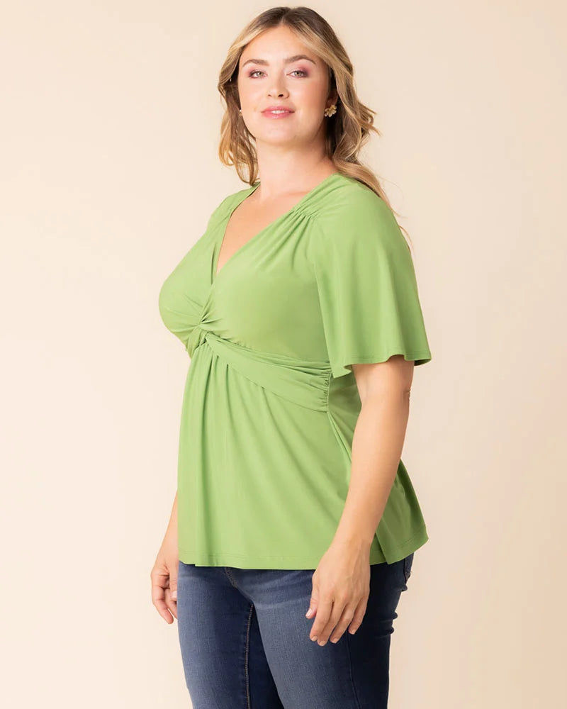 Top Formal Evening Top Green Apple