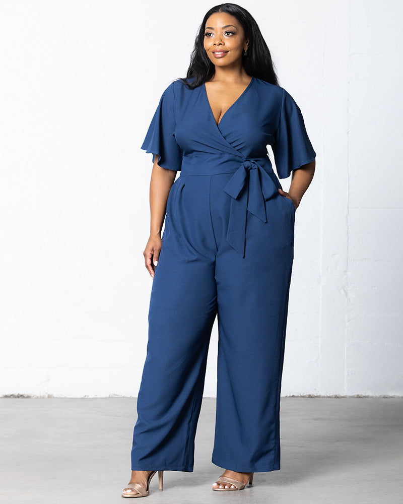 Jumpsuit Long Formal Plus Size Jumpsuit Kiyonna 37191311 Nouveau Navy