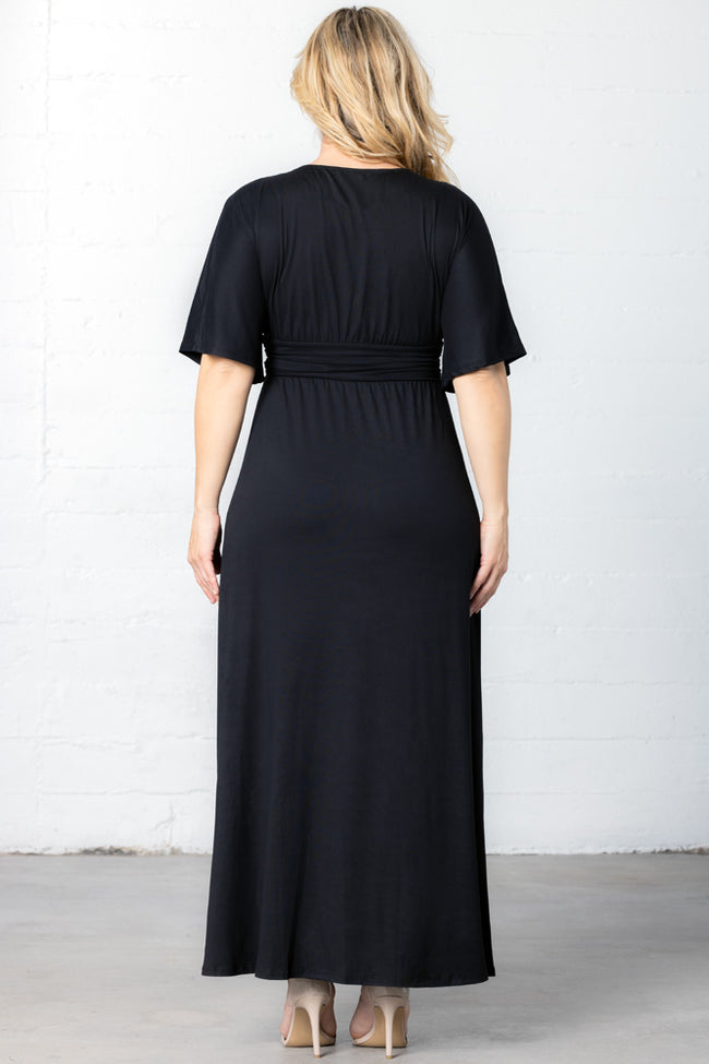 Plus Size Dresses Mother of the Bride Long Formal Plus Size Dress Black Noir
