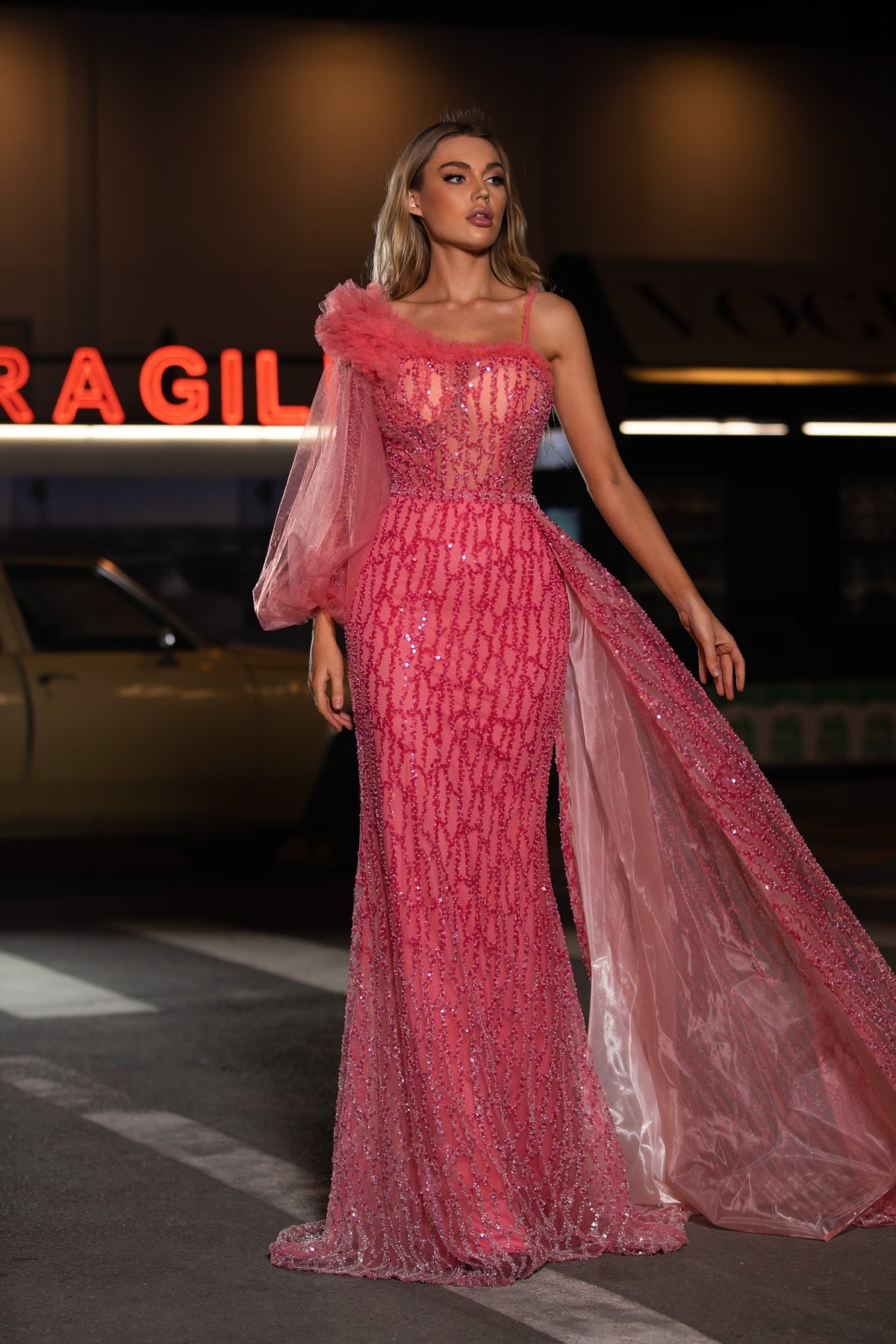 One-Shoulder Floor-Length Sequin Formal Mermaid Pre Order