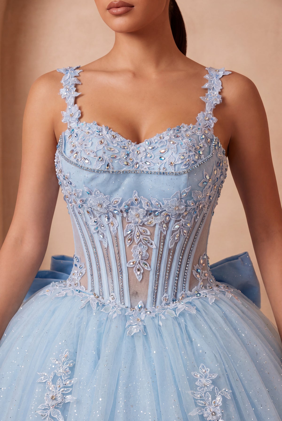 Sweetheart Floor-Length Tulle Quinceanera Ball Gown 3003