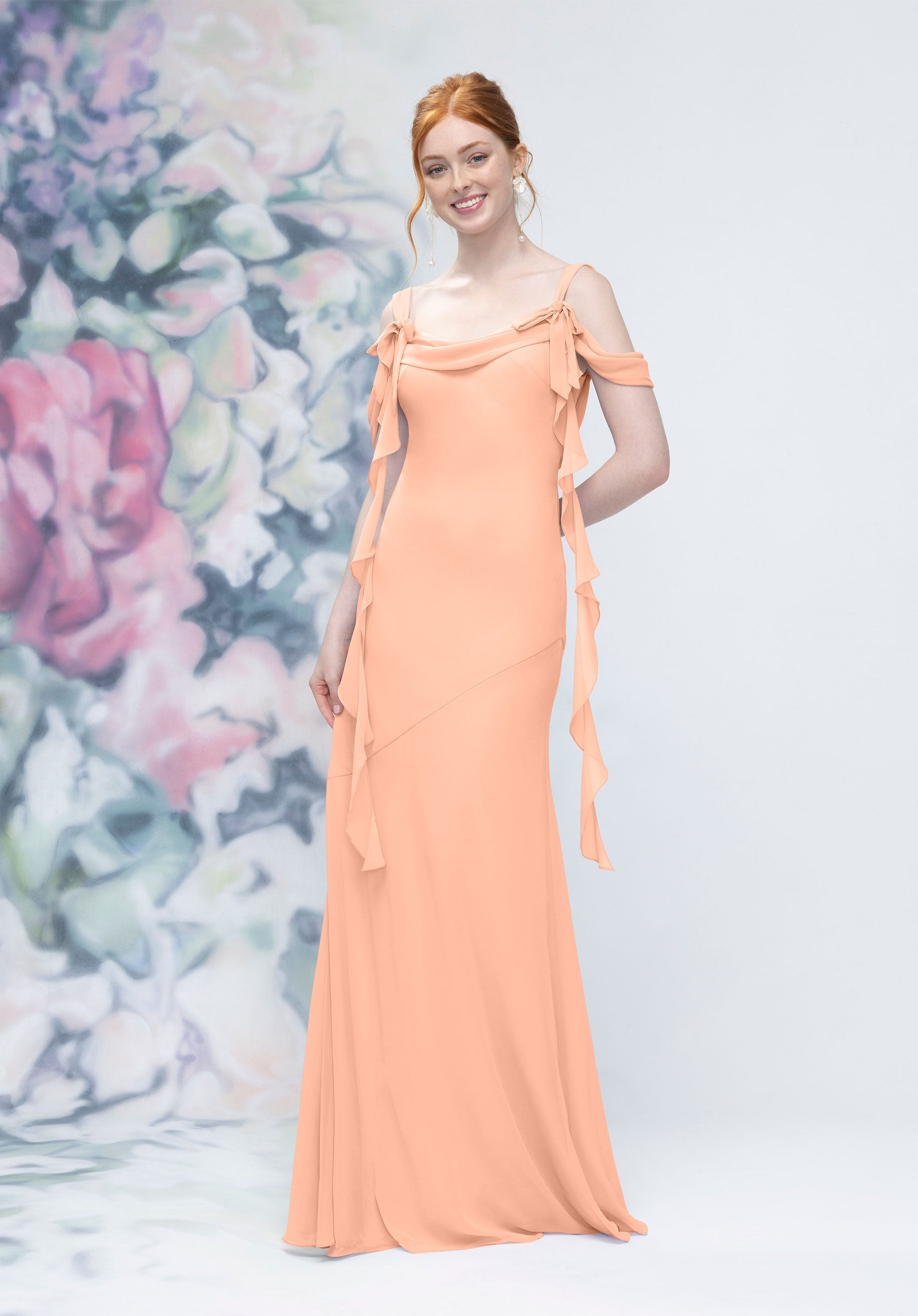 Prom Dresses Long Formal Ruffle Dress MGNY Madeline Gardner New York 3030001 Blush