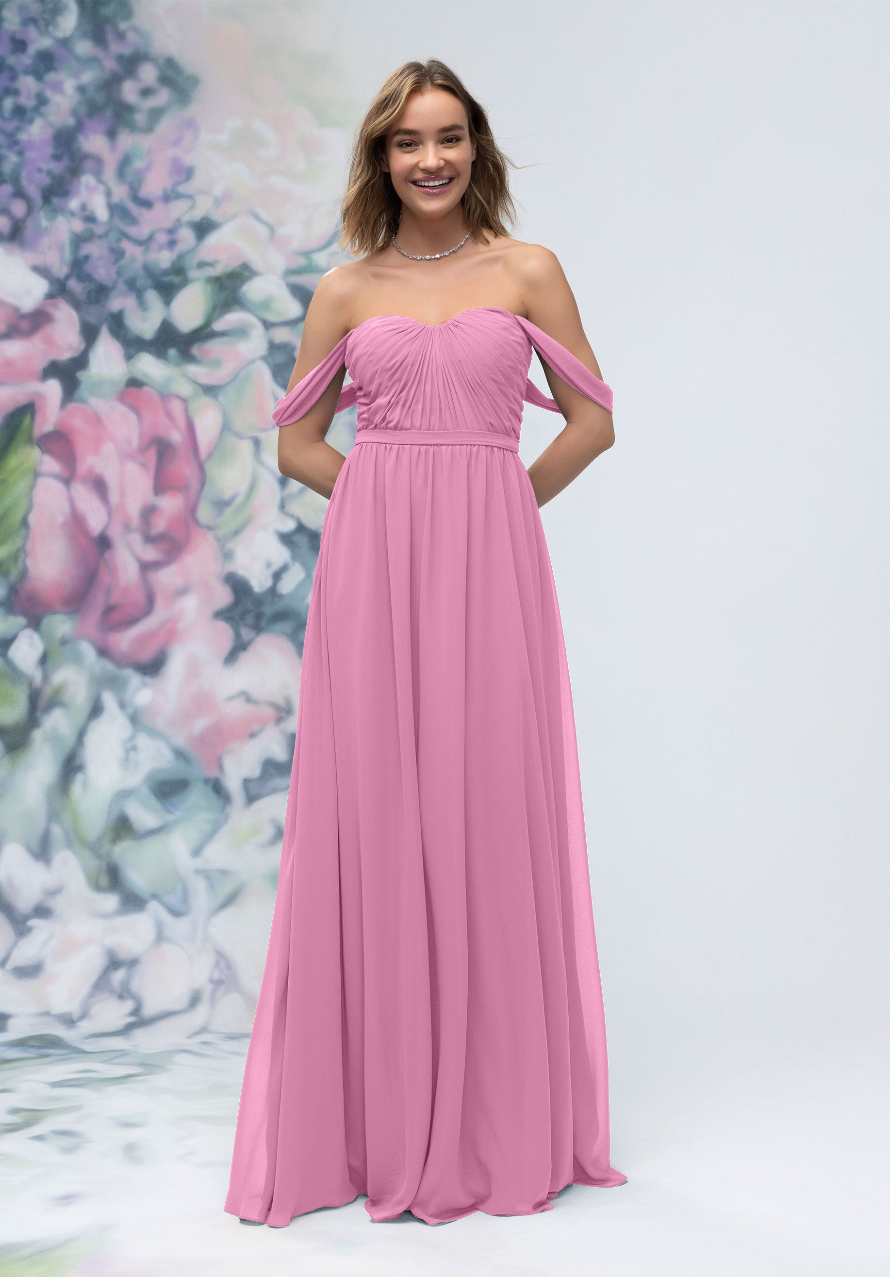 Formal Dresses Formal Long A Line Pleated Evening Dress MGNY Madeline Gardner New York 3030003 Bloom