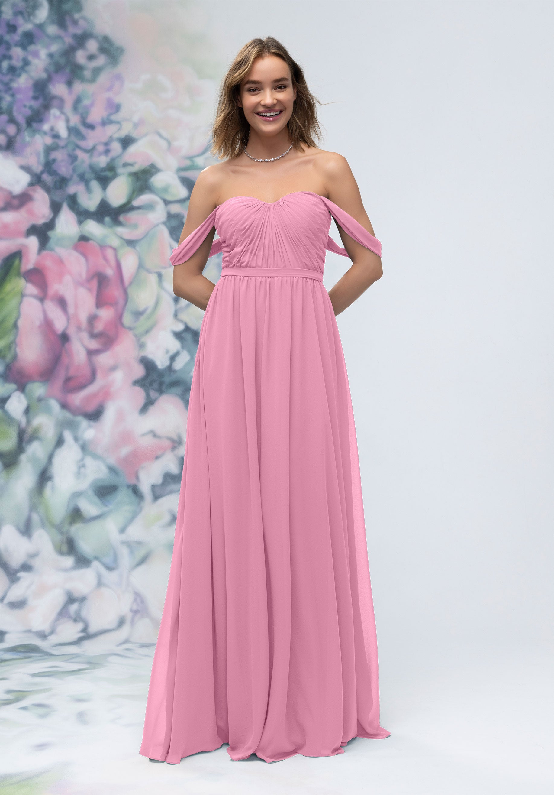 Formal Dresses A Line Long Formal Evening Dress MGNY Madeline Gardner New York 3030003 Peony