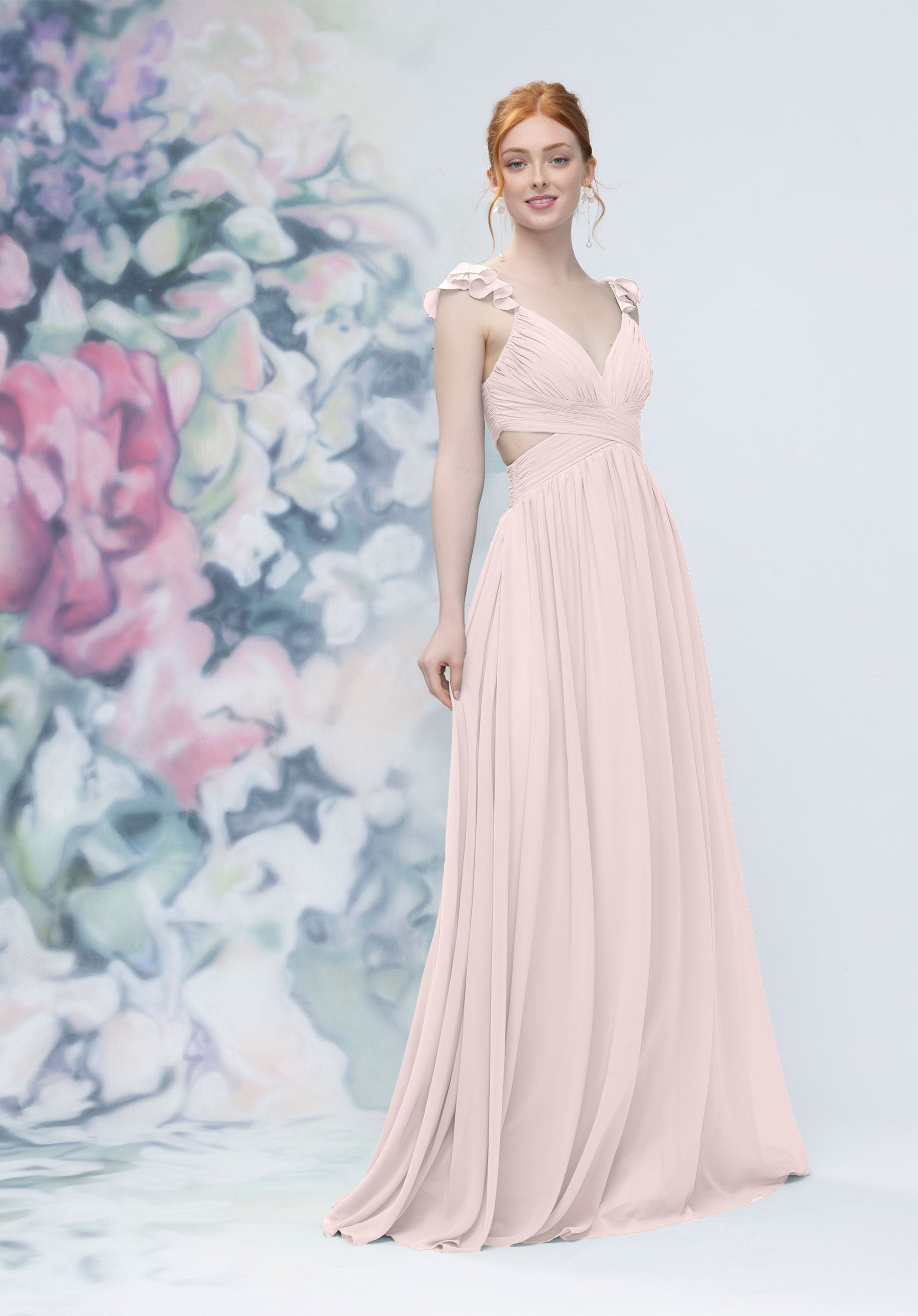 Formal Dresses Long Formal Evening Pleated Dress MGNY Madeline Gardner New York 3030004 Dew Drop