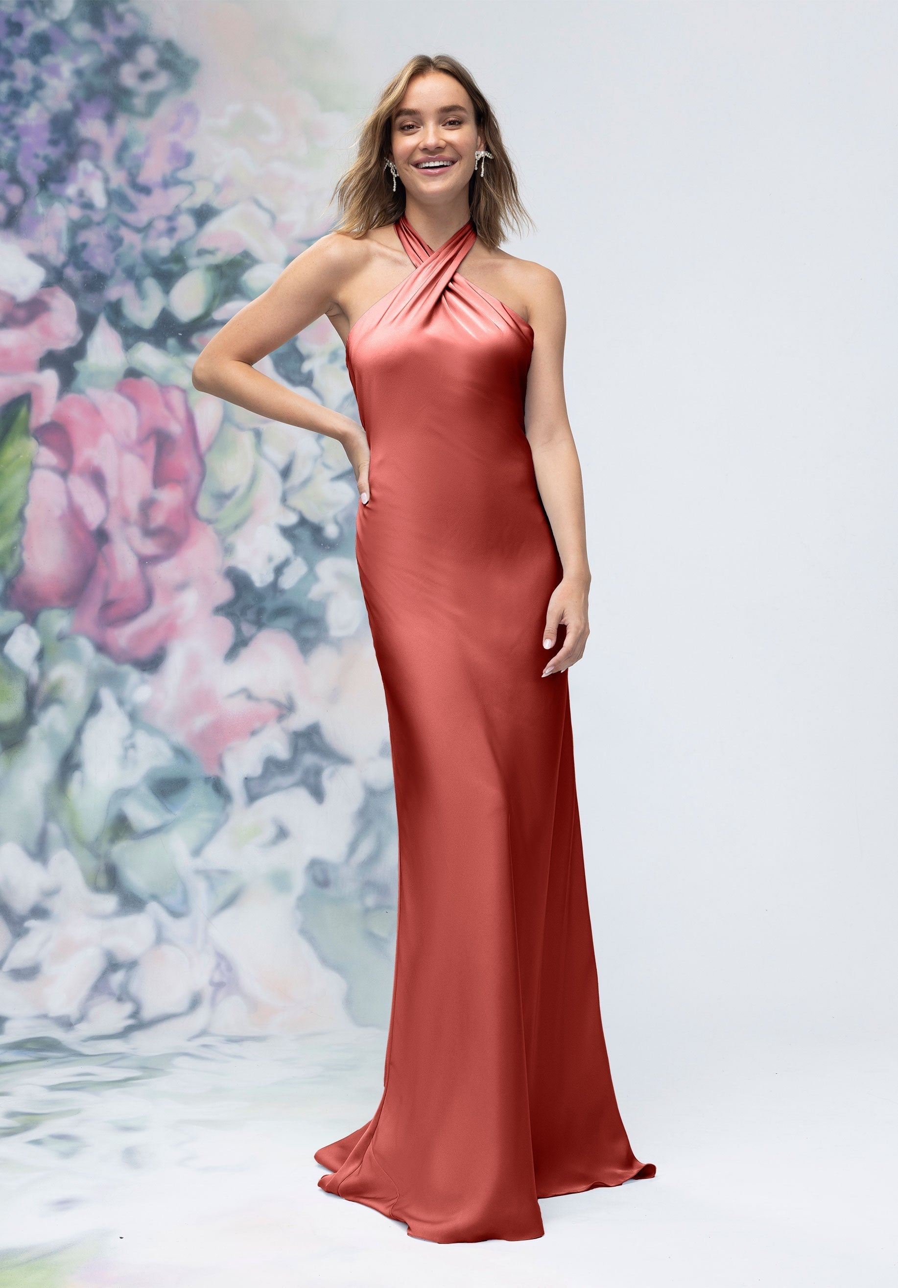 Formal Dresses Long Fitted Evening Formal Dress MGNY Madeline Gardner New York 3030005 Terra Cotta