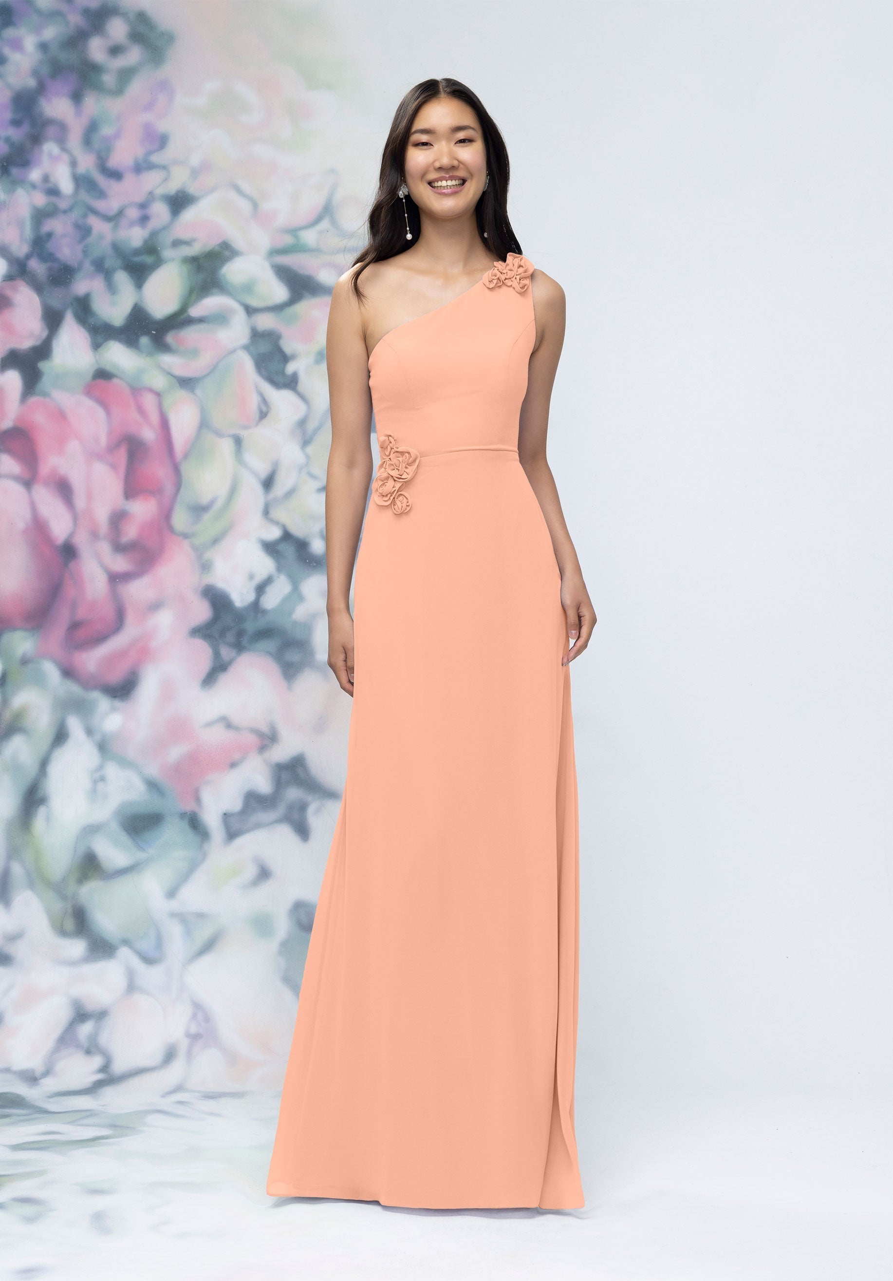 Formal Dresses 3D Floral Long Formal Dress Blush